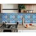 Homeroots 6 x 6 in. Greta Multi Blue Mosaic Peel & Stick Tiles 400317